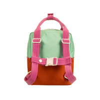 Thumbnail for Backpack Small • Better Together • Colourblocking • Towel Green + Gravel Orange 1802171