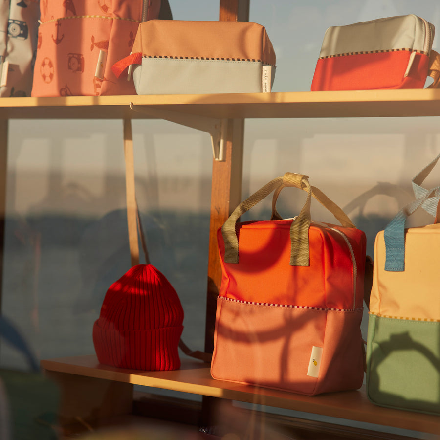 Sticky Lemon Backpack Small • Colourblocking • Lifebuoy Orange + Coral Pink