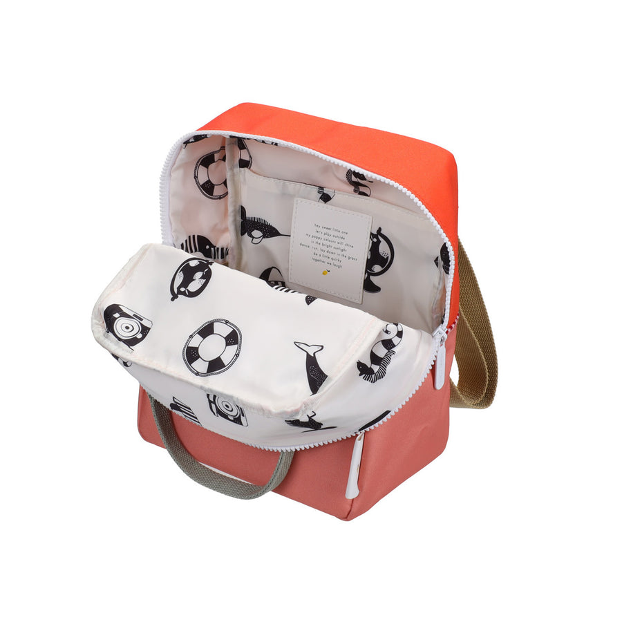 Sticky Lemon Backpack Small • Colourblocking • Lifebuoy Orange + Coral Pink