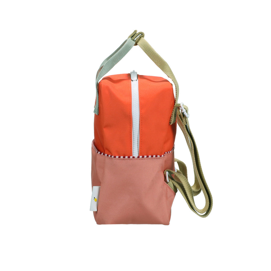 Sticky Lemon Backpack Small • Colourblocking • Lifebuoy Orange + Coral Pink