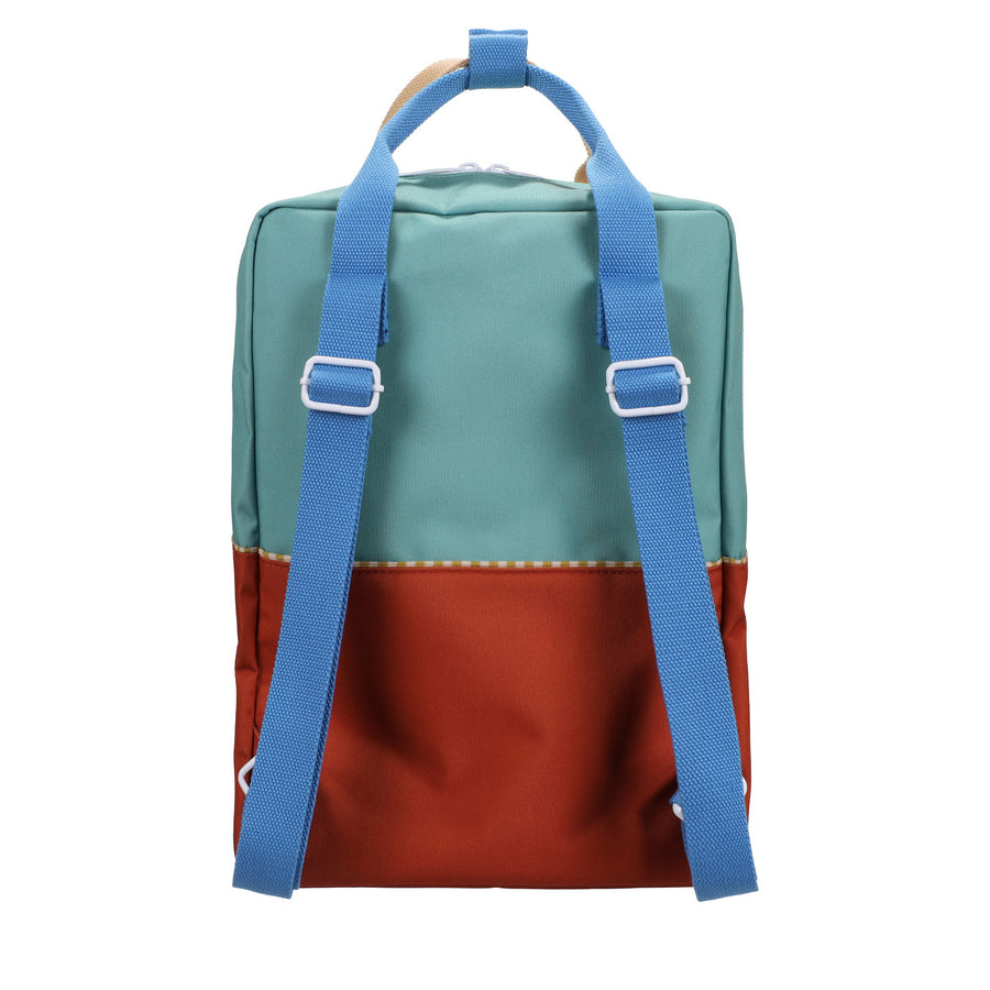 Sticky Lemon Backpack Large • Colourblocking • Aquatic Green + Shipwreck Rust