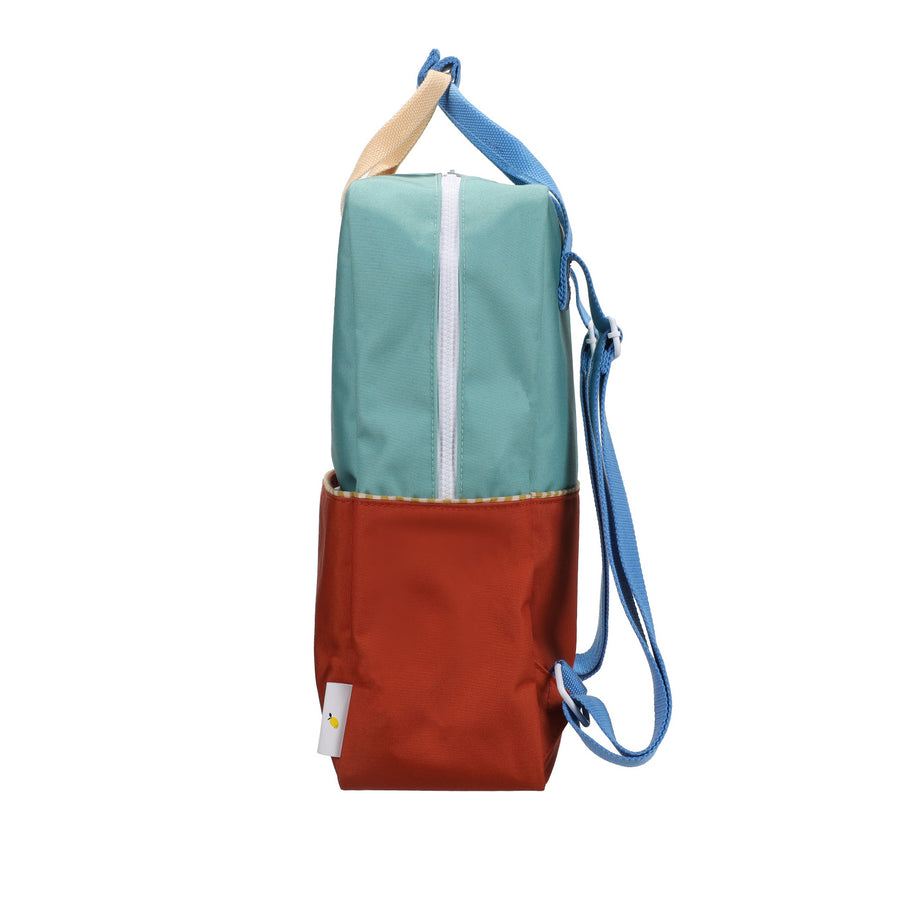Sticky Lemon Backpack Large • Colourblocking • Aquatic Green + Shipwreck Rust