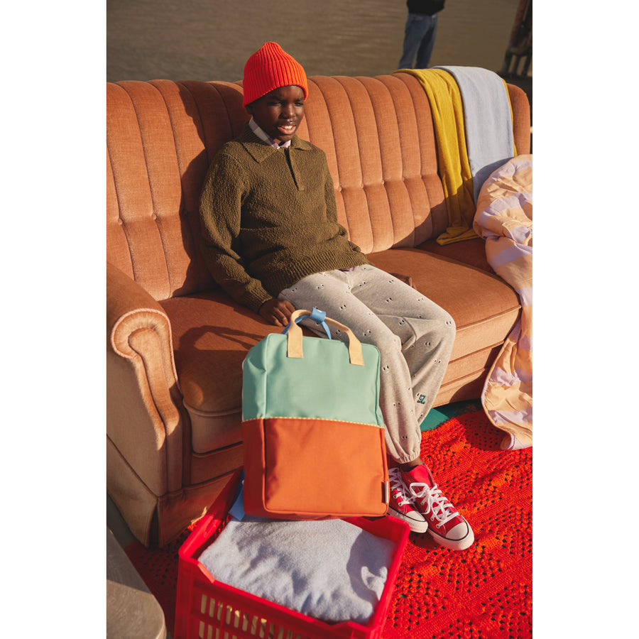 Sticky Lemon Backpack Large • Colourblocking • Aquatic Green + Shipwreck Rust