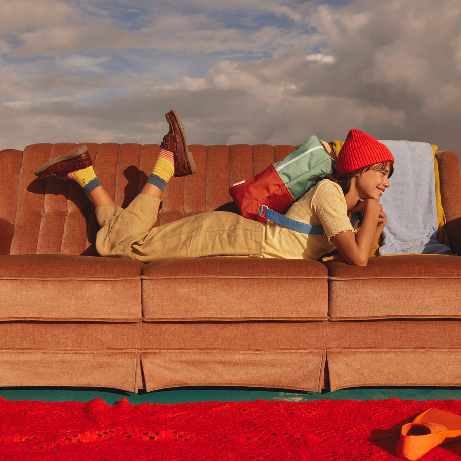 Sticky Lemon Backpack Large • Colourblocking • Aquatic Green + Shipwreck Rust