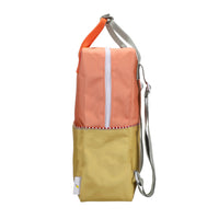 Thumbnail for Sticky Lemon Backpack Large • Colourblocking • Coral Pink + Reed Green