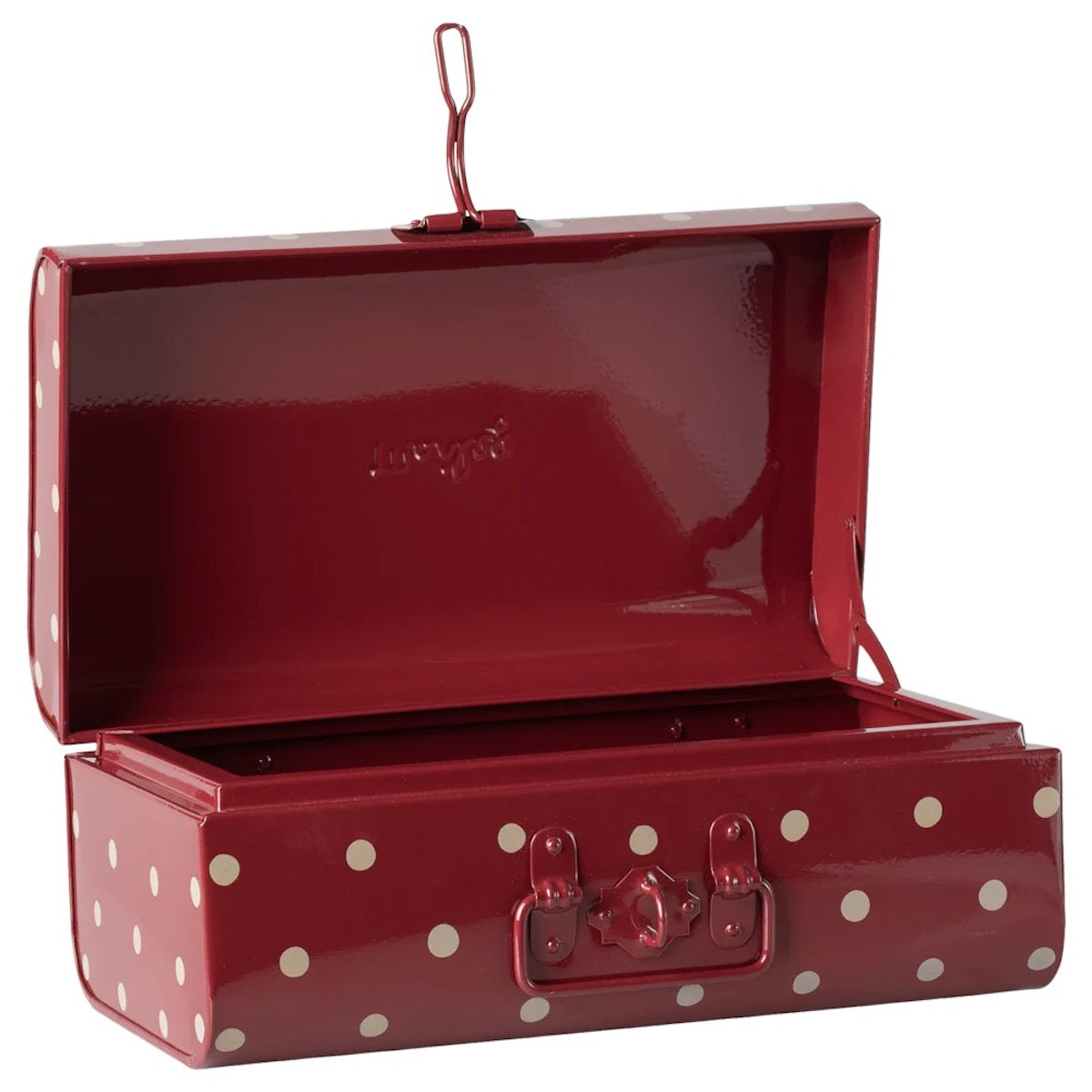 Maileg Storage Suitcase, Small - Red with Dots 19-4531-00
