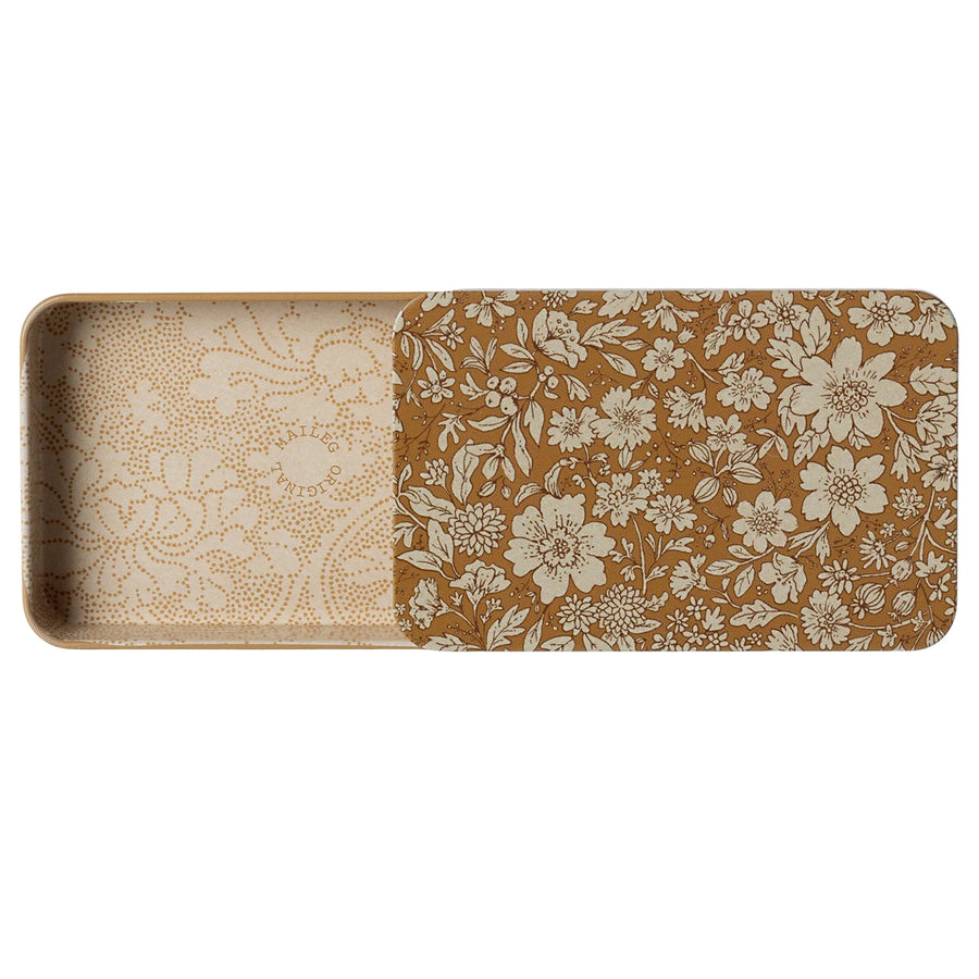 Maileg Metal Box With Sliding Lid Ochre