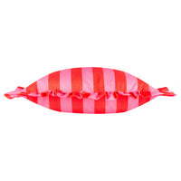 Thumbnail for Palm Royale Stripe Ruffle Printed Outdoor Cushion Pink/Red: Pink/Red / Polyester Filled / 50 x 50cm