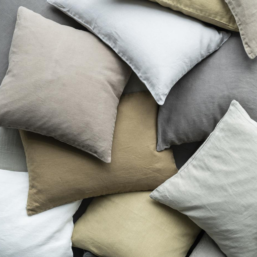 IB Laursen Cushion Clay Linen 60 x 40cm feather filled