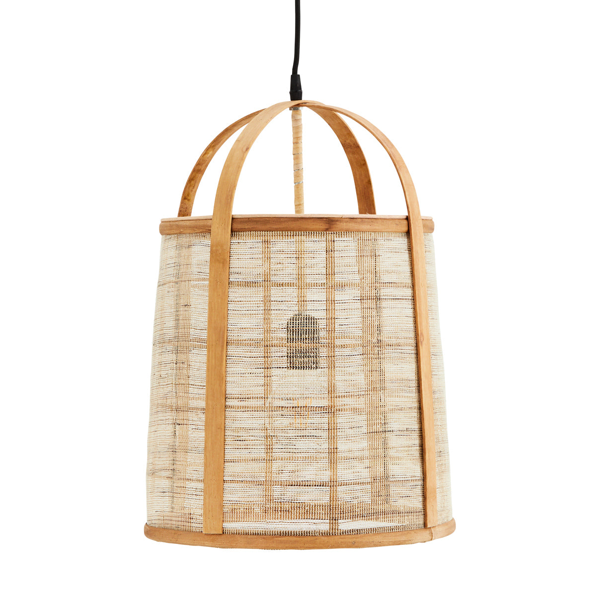 Madam Stoltz Bamboo Ceiling Lamp with Linen