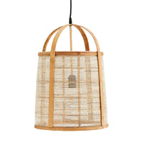 Thumbnail for Madam Stoltz Bamboo Ceiling Lamp with Linen
