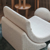 Thumbnail for Cream White Moon Chair