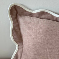 Thumbnail for Chloe Dusty Pink Scalloped Edge Cushion 50x30