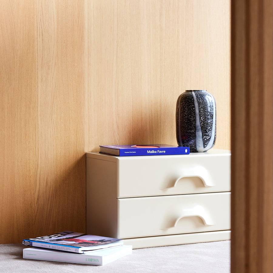 HK Living Chest of 2 Drawers, Cream MKA1984