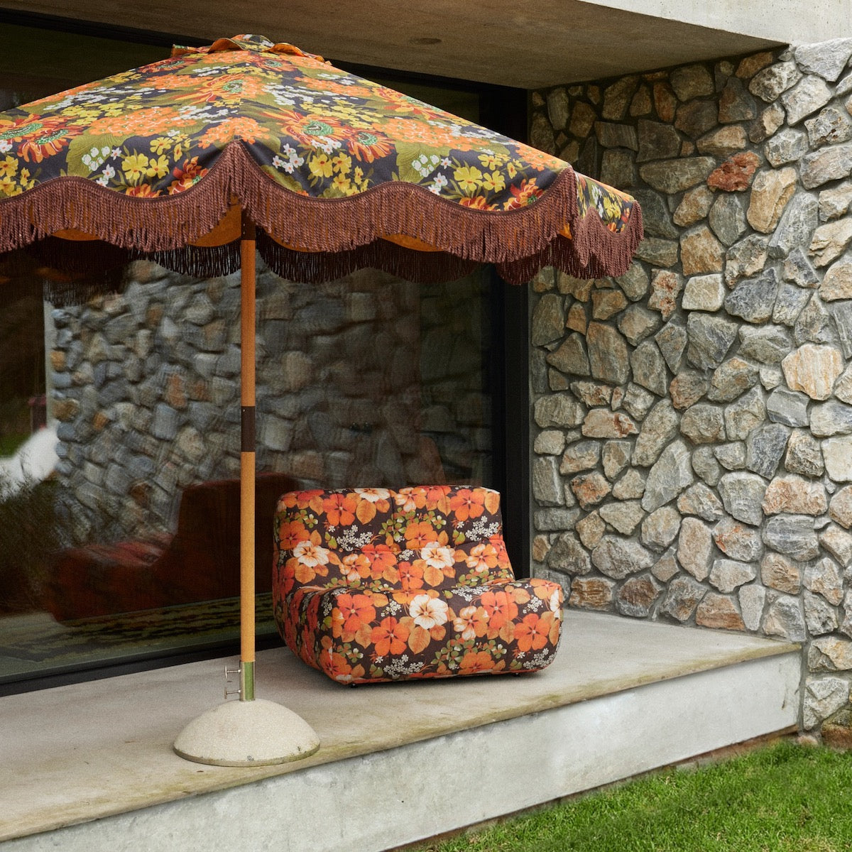 HK Living Flourish Patio Umbrella