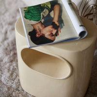 Thumbnail for HKLiving Earthenware Space Side Table Cream MTA2881