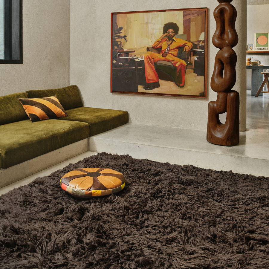 Fluffy Rug Espresso 200x300cm