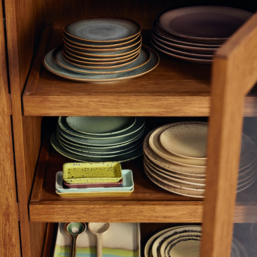 HKLIVING 70's Ceramics Dinner Plate Contrast, Set of 2