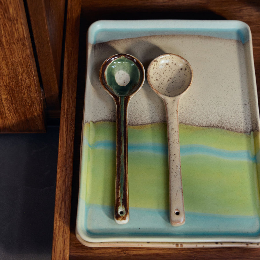 70s Ceramics: Serving Spoons Hills, Set of 2