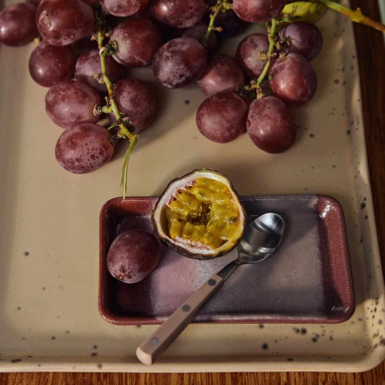 70s Ceramics: Large Tray Grit