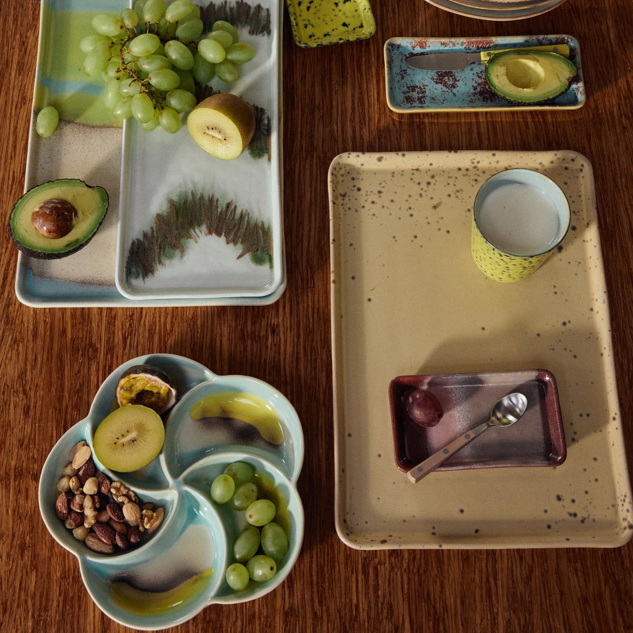 70s Ceramics: Large Tray Grit