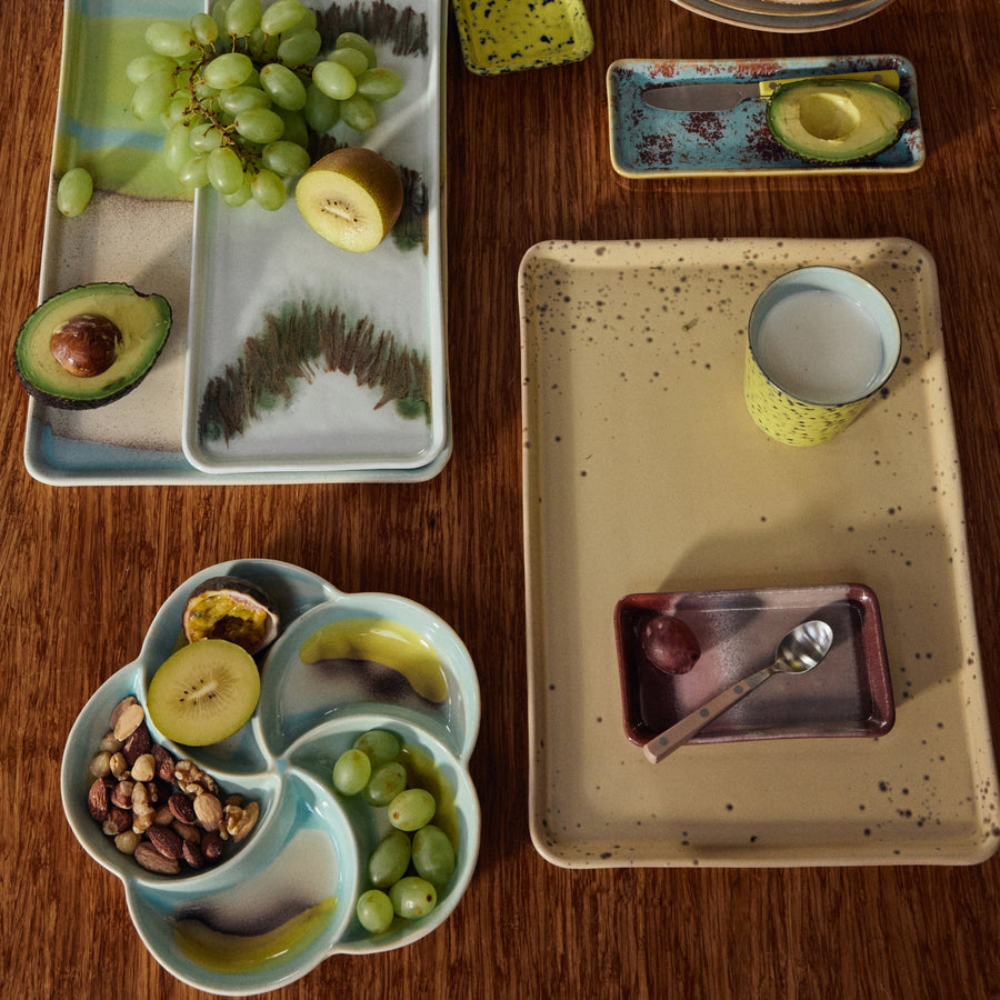 70s Ceramics: Large Tray Grit