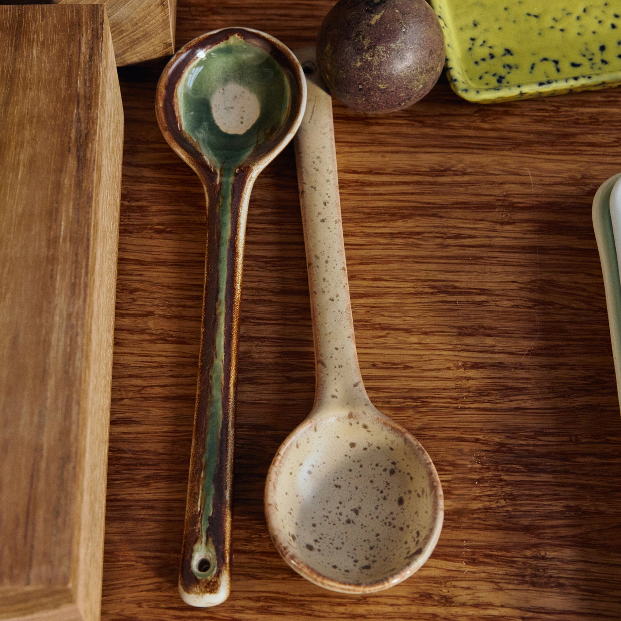 70s Ceramics: Serving Spoons Hills, Set of 2