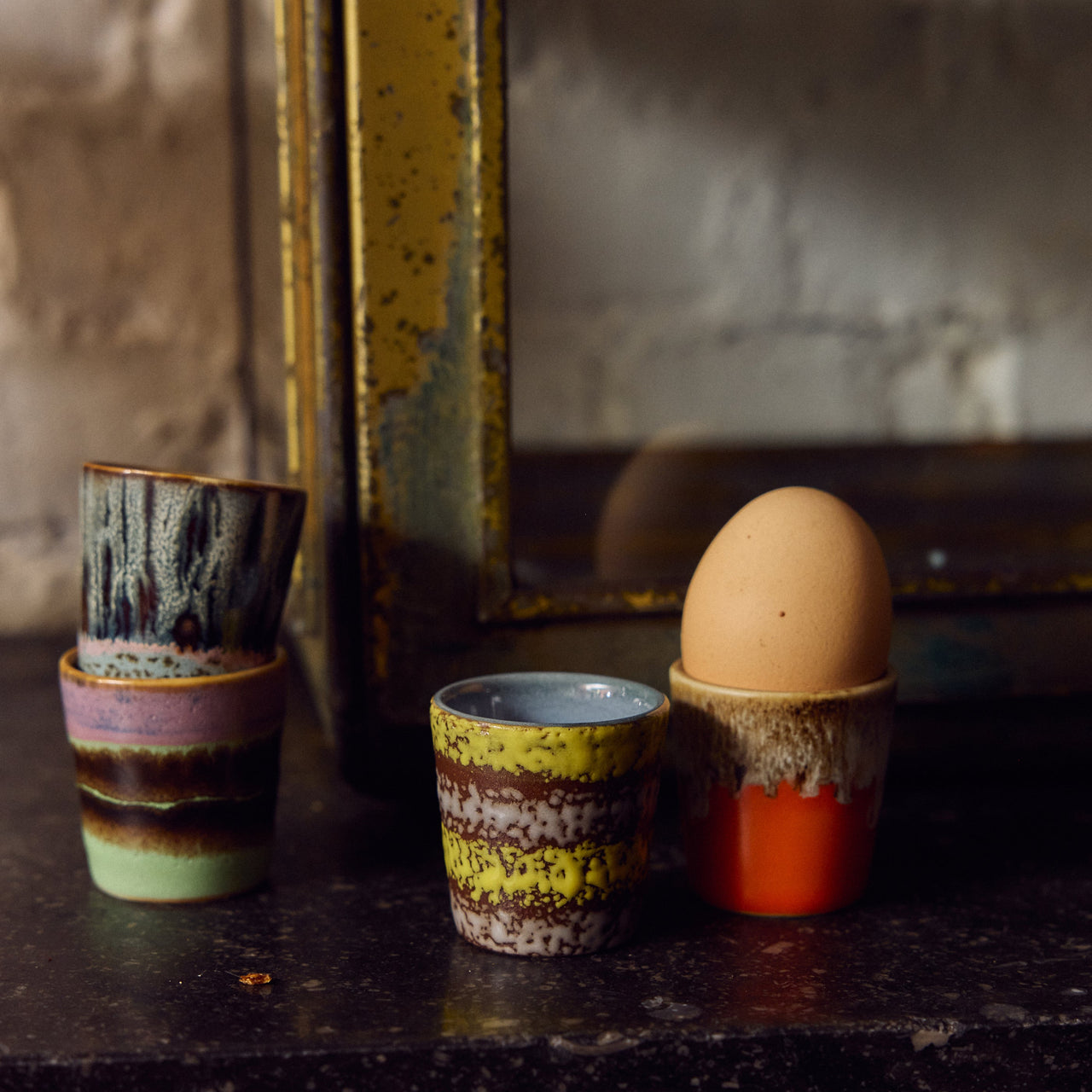 Pre-order 70s Ceramics: Egg Cups Bright, Set of 4