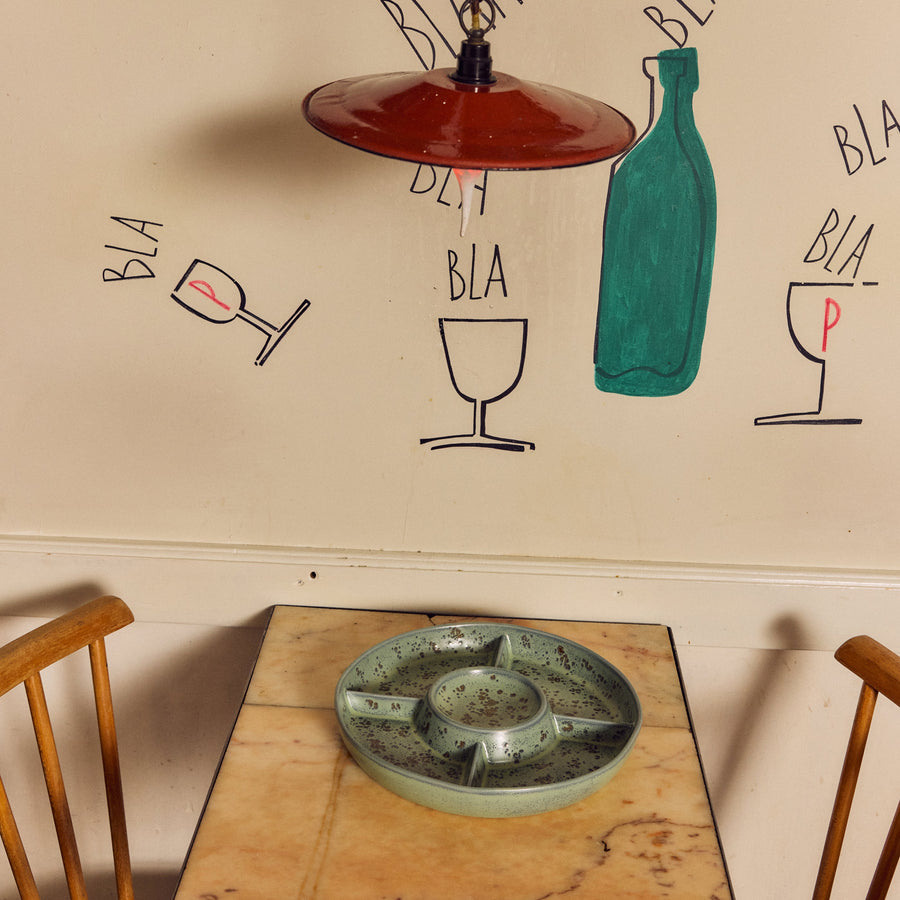 70s Ceramics: Snack Plateau Minty