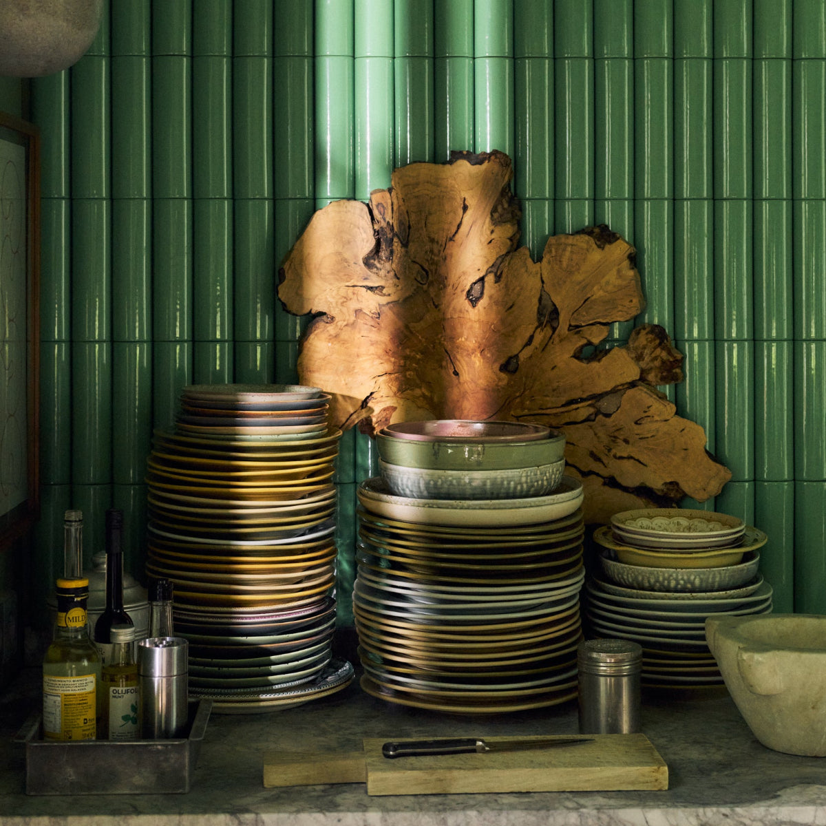 Chef Ceramics: Deep Plate M Rustic Green