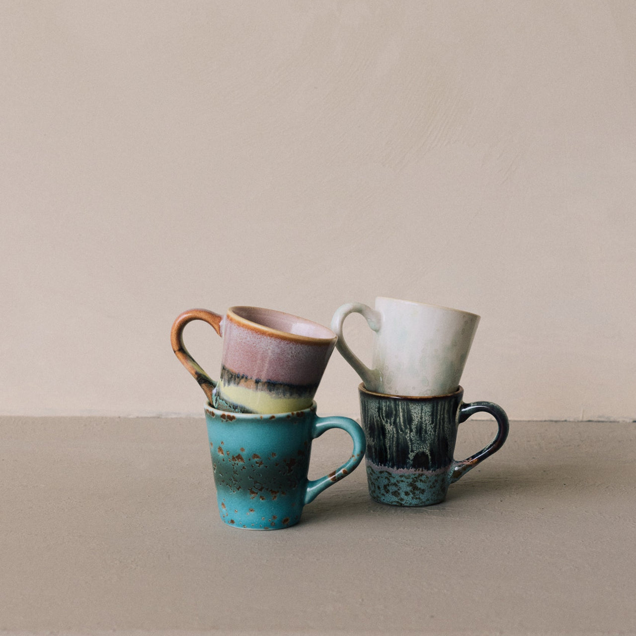 Pre-order 70s Ceramics: Espresso Mugs Softness, Set of 4