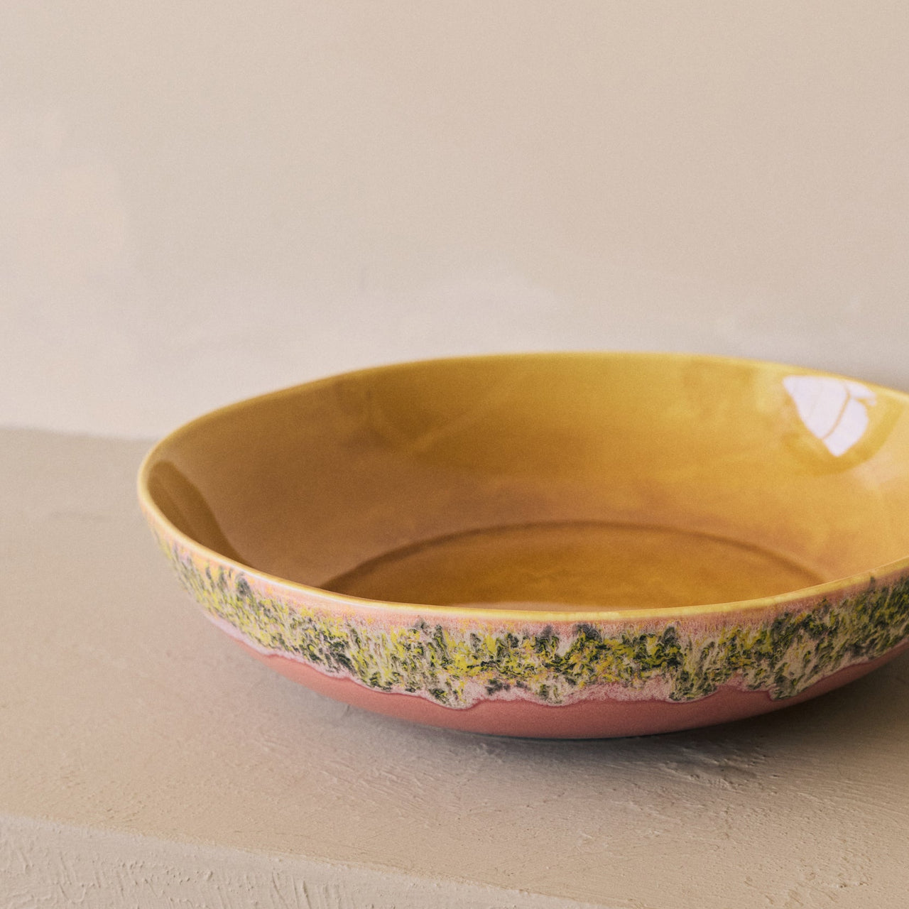 70s Ceramics: Serving Bowl 70s Macaron