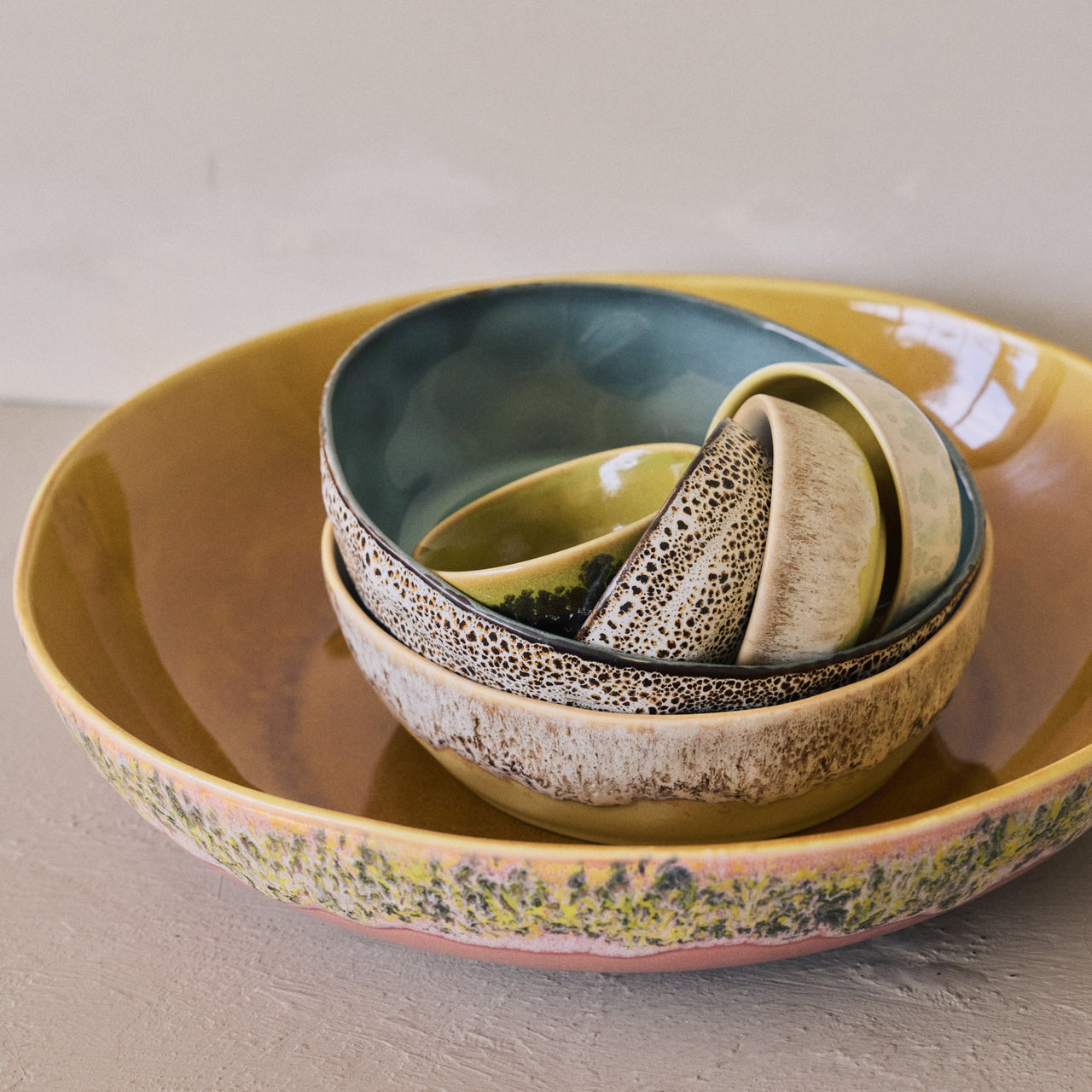 Pre-order 70s Ceramics: XS Bowls Caramelized, Set of 4