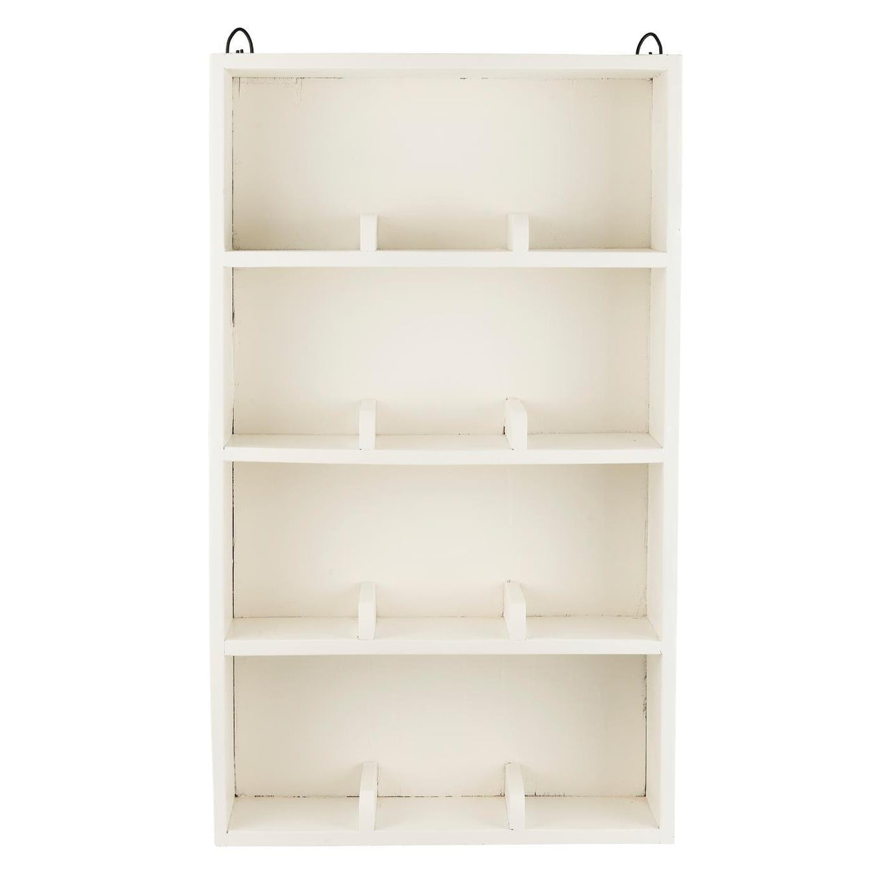 IB Laursen Wall shelf w/4 shelves w/dividers 12 rooms UNIQUE Cream