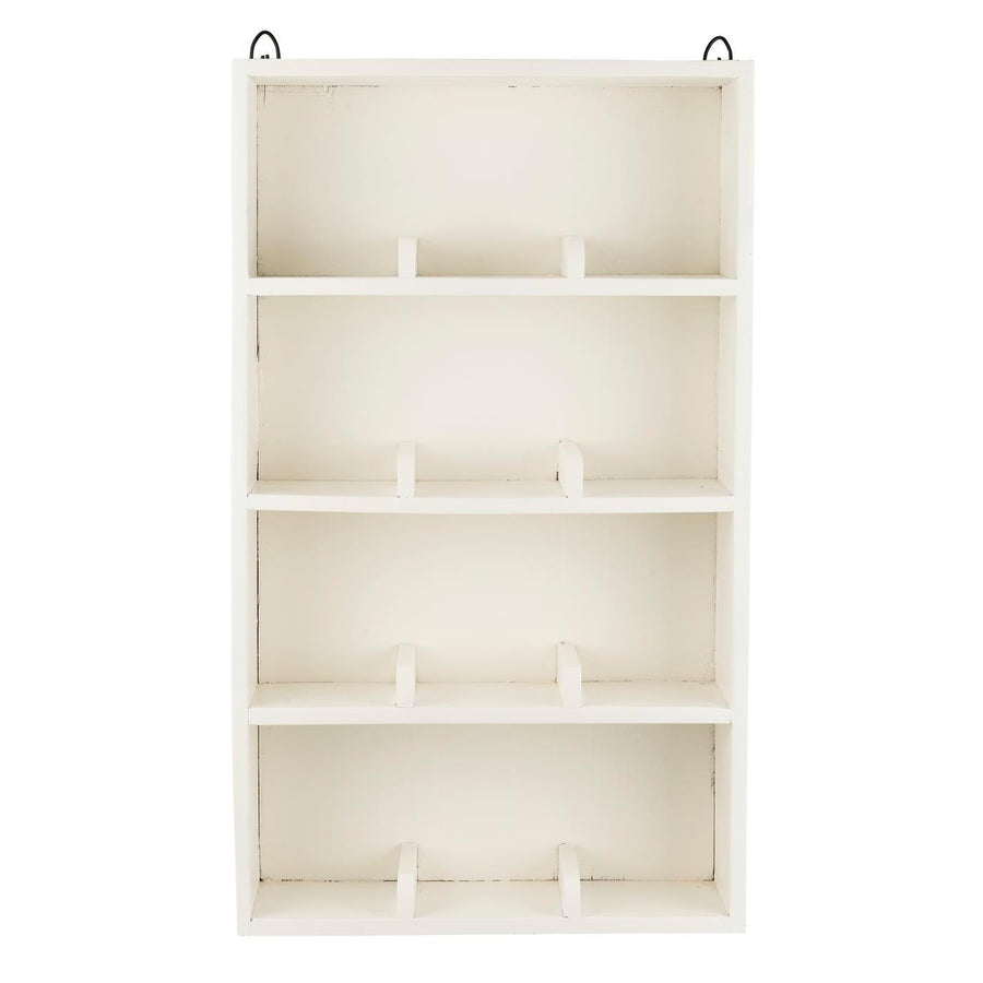 IB Laursen Wall shelf w/4 shelves w/dividers 12 rooms UNIQUE Cream