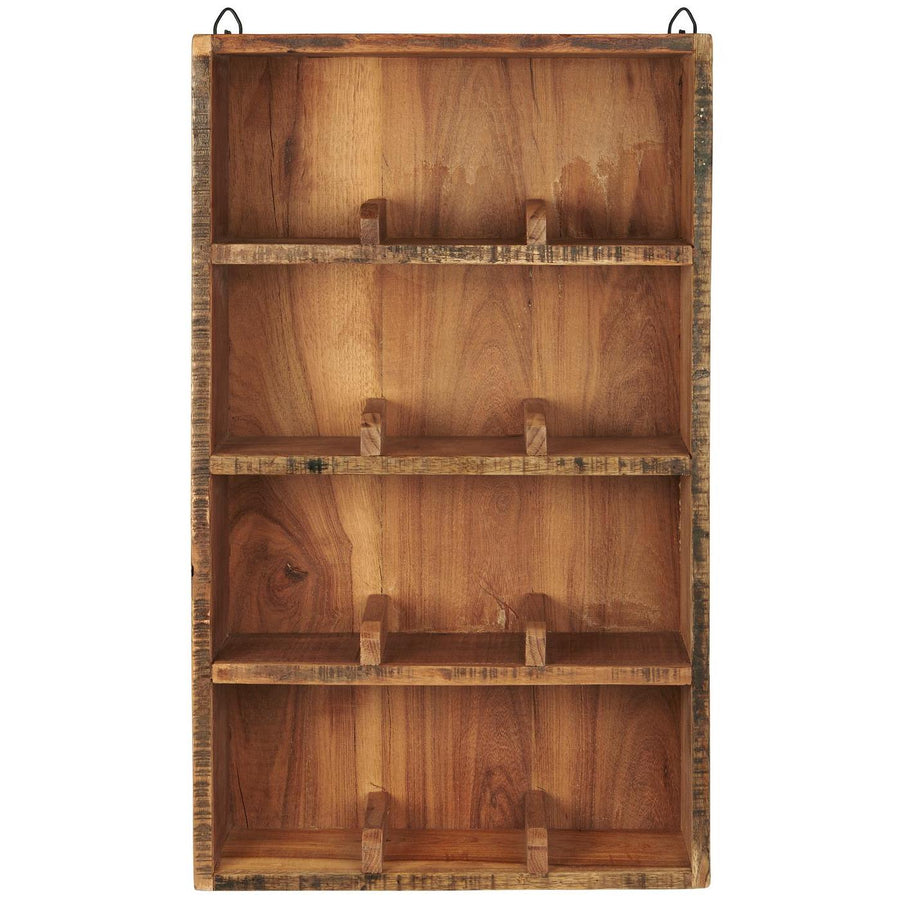Wall shelf w/4 shelves w/dividers 12 rooms UNIQUE Wooden