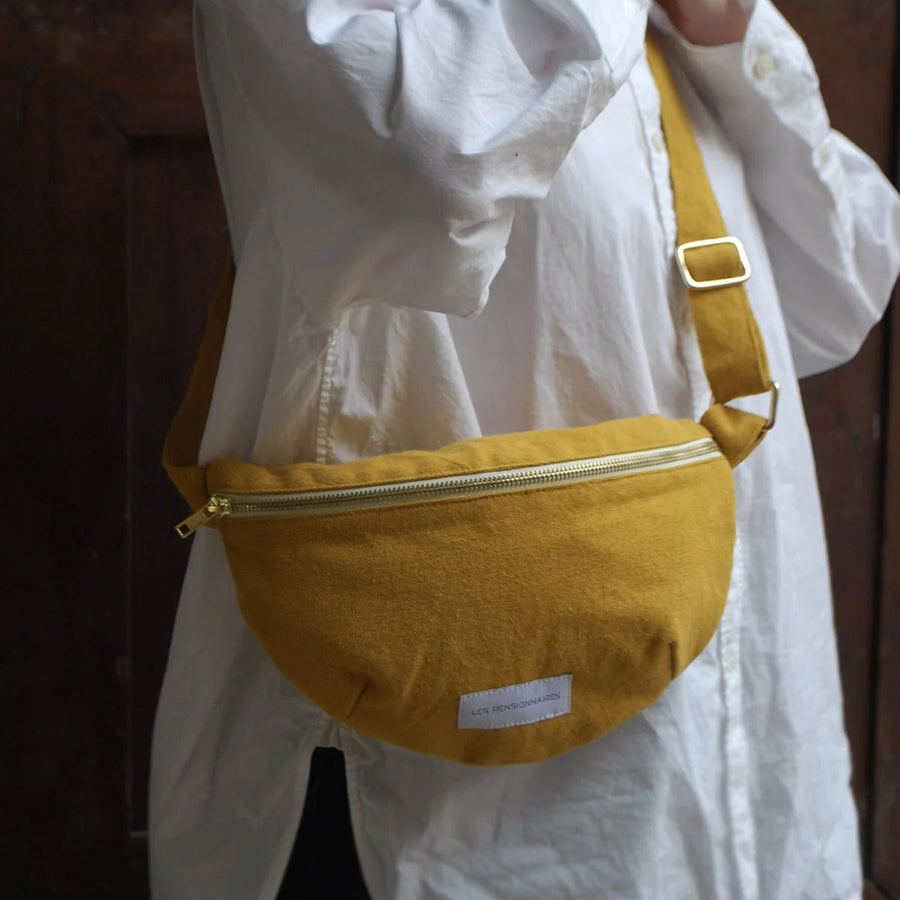 Banana Bag in Organic Saffron Yellow Cotton Canvas