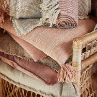 Thumbnail for IB Laursen Cushion Dessert Rose Linen 60 x 40cm feather filled