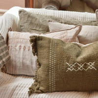 Thumbnail for Cushion Olive Linen 60 x 40cm