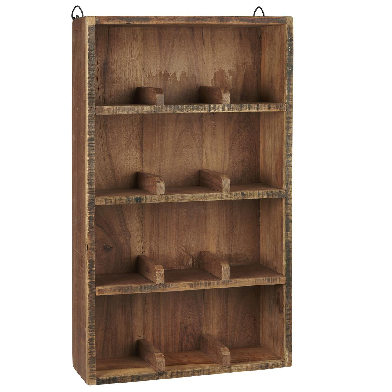 Wall shelf w/4 shelves w/dividers 12 rooms UNIQUE Wooden