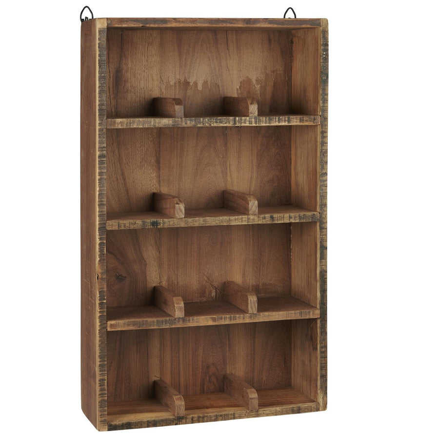 Wall shelf w/4 shelves w/dividers 12 rooms UNIQUE Wooden