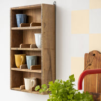Thumbnail for Wall shelf w/4 shelves w/dividers 12 rooms UNIQUE Wooden