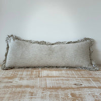 Thumbnail for Striped pillow with frayed edges 