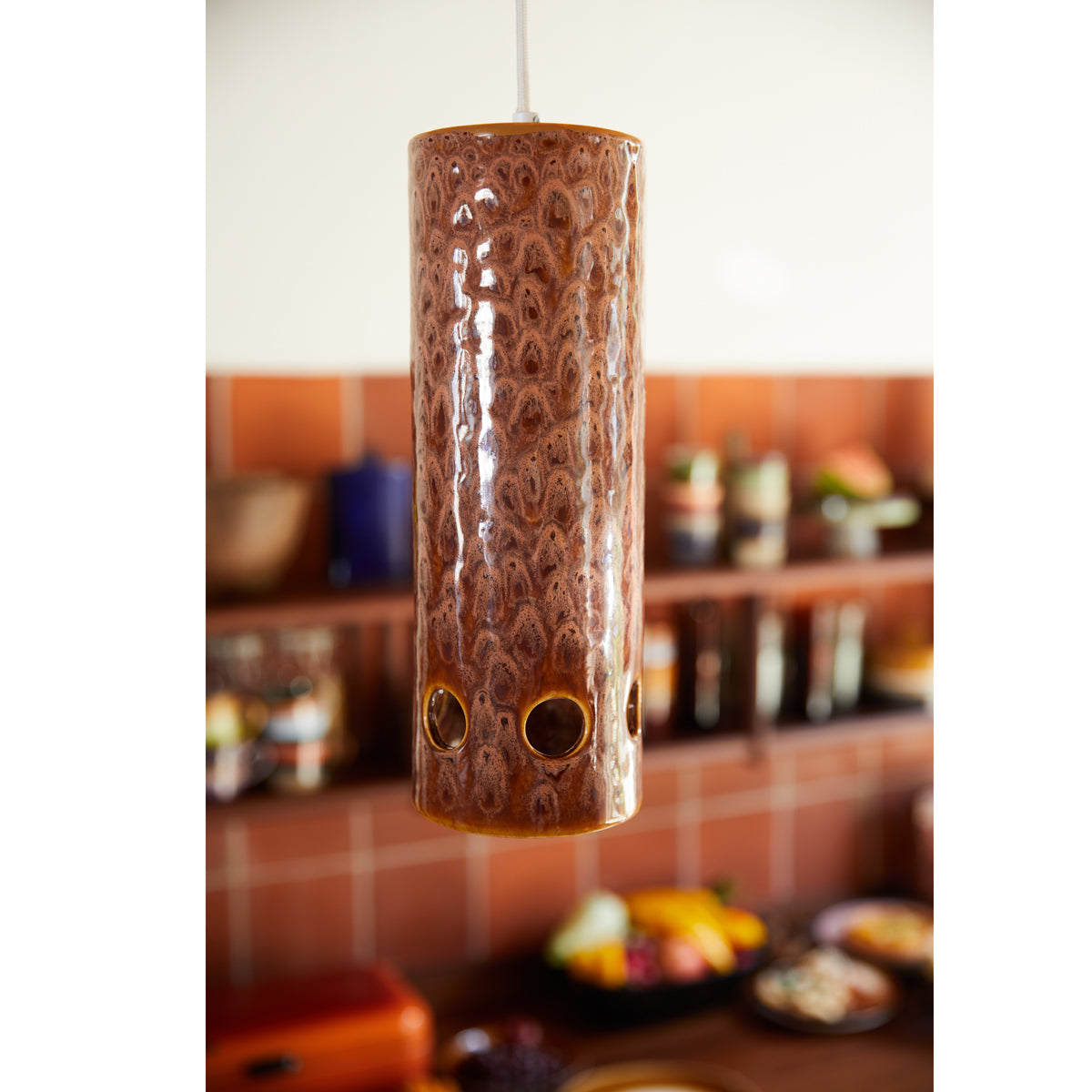 HKLiving Ceramic Pendant Lamp Rosewood VOL5118