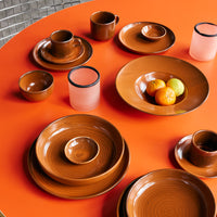 Thumbnail for HkLiving Home Chef Ceramics: Cup & Saucer Burned Orange ACE7203