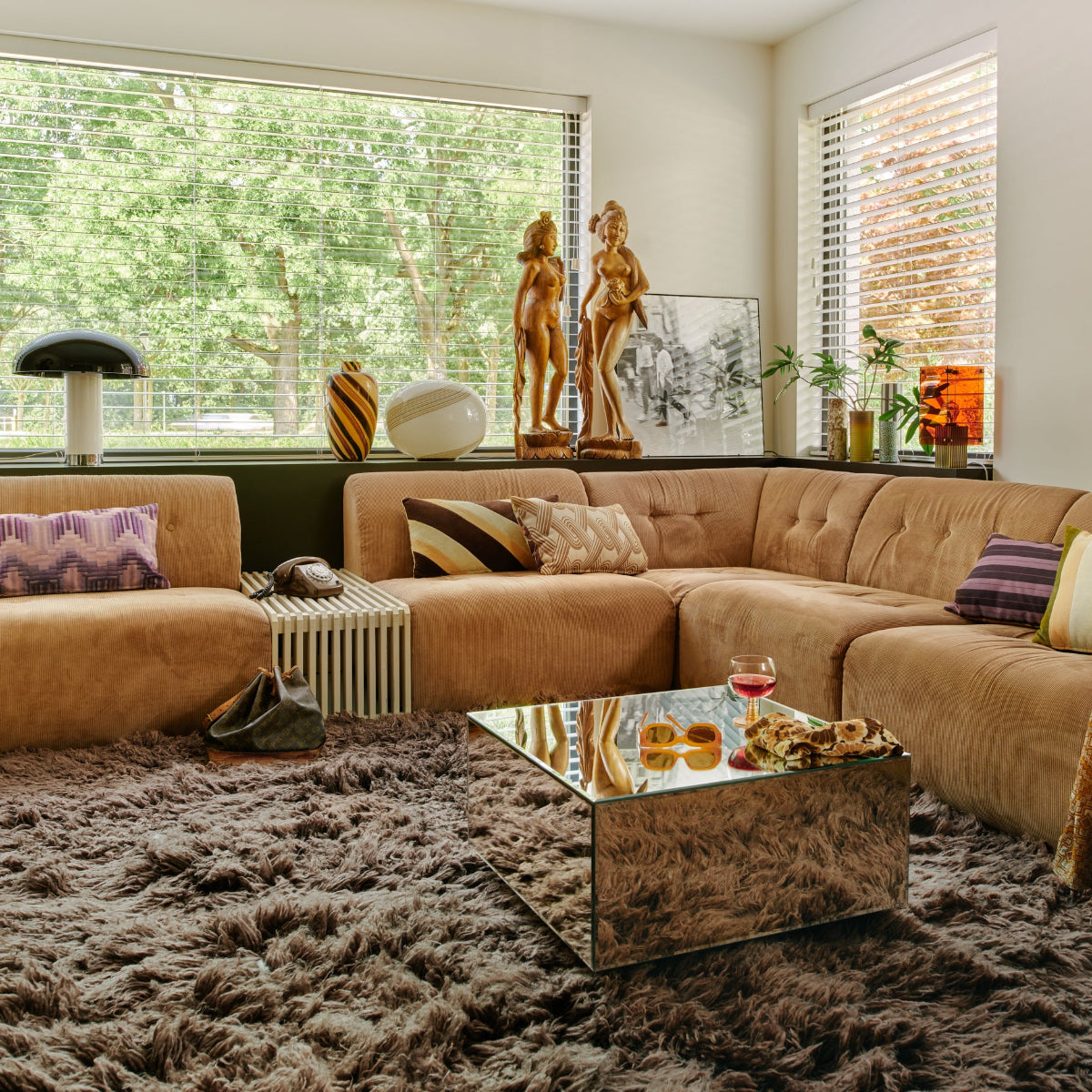 Fluffy Rug Espresso 200x300cm