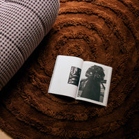 Thumbnail for round-woolen-rug-mahogany-150cm