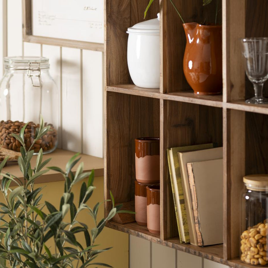 Wall shelf with 12 rooms UNIQUE Wooden