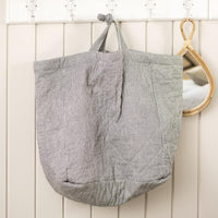Thumbnail for Bag Quilted White And Dark Grey Stripes