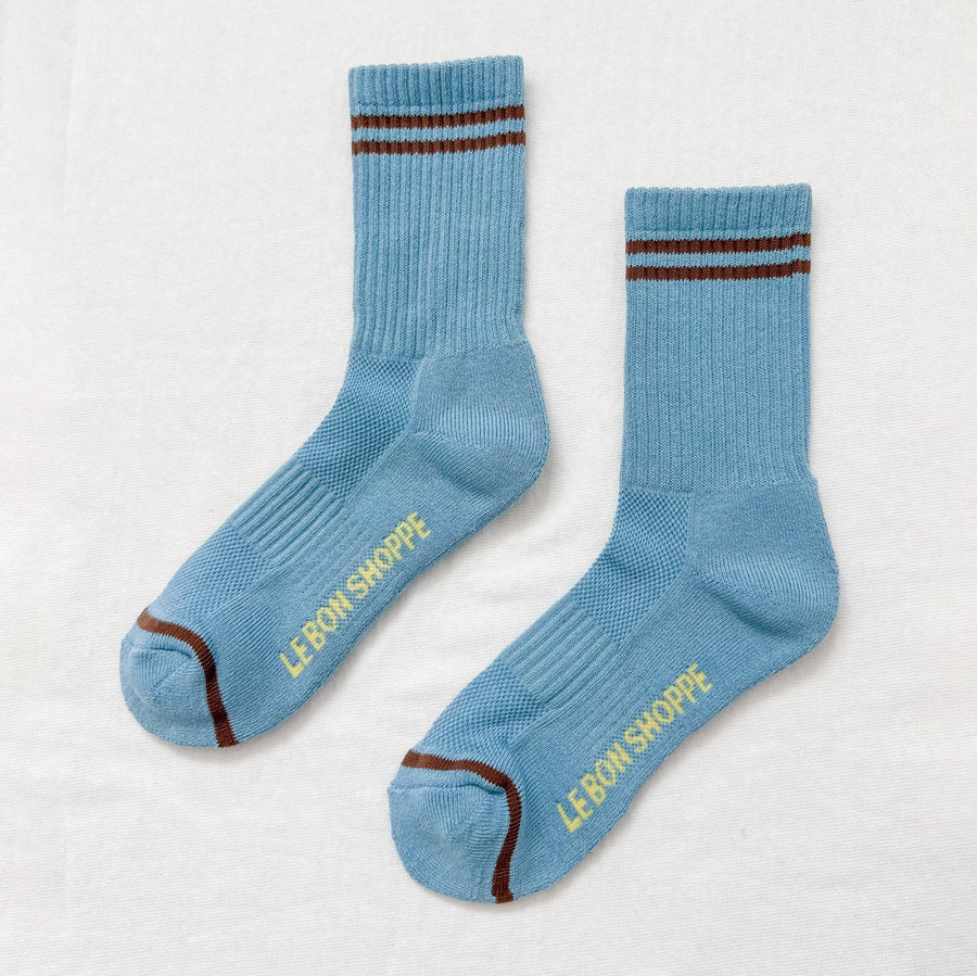 Boyfriend Socks: Powder Blue